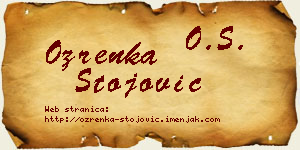 Ozrenka Stojović vizit kartica